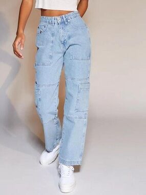 The Ragged Priest Baggy Carpenter Denim Jean Utility Cargo Women’s 26